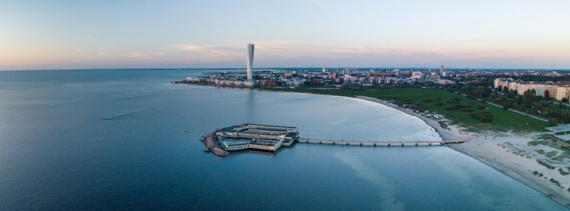 Blick über Västra Hamnen im Westhafen von Malmö; © Karol-Werner