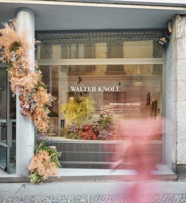 Der temporäre Showroom in Mailand mit Blumenschmuck von Irene Cuzzaniti   ©Philip Kottlorz