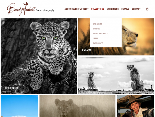 Der Online Shop bietet die fantastischen Tierbilder | Screenshot